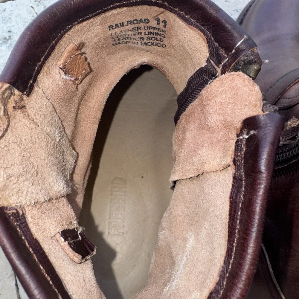 FREEBIRD Railroad Rugged Distressed Full-Grain Leather Boot Size 11